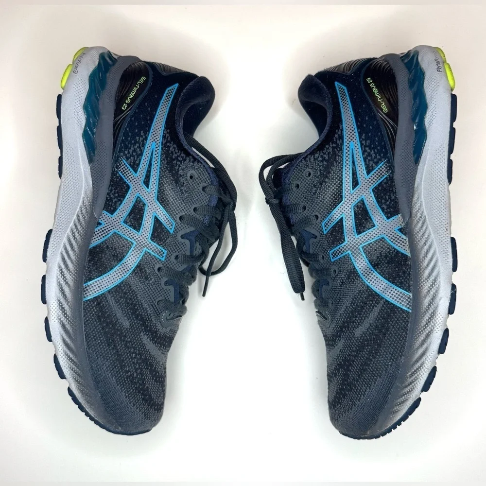 Asics Men’s Gel NIMBUS 23 Athletic Running Shoes Blue Gray Black Size- 7